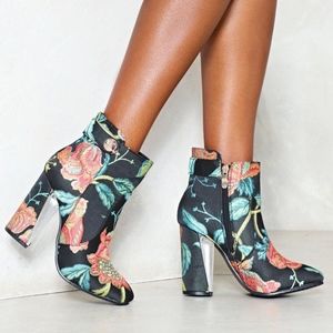 Nasty Gal Flower Child Booties